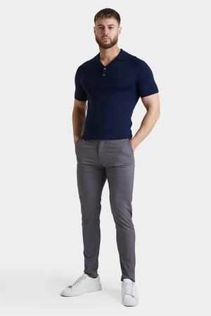 Muscle Fit Chino Trouser in Dark Grey - TAILORED ATHLETE - ROW