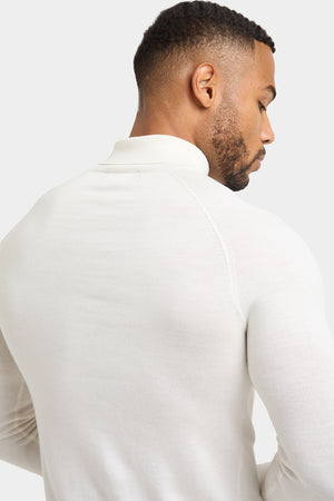 Merino Wool Roll Neck in Chalk - TAILORED ATHLETE - ROW