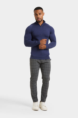 Merino Wool Half Zip Neck in Airforce - TAILORED ATHLETE - ROW