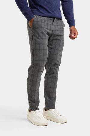 Patterned Trousers in Grey - TAILORED ATHLETE - ROW