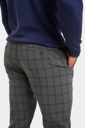 Patterned Trousers in Grey - TAILORED ATHLETE - ROW