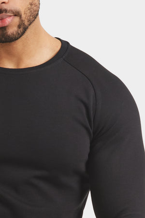 Micro-waffle T-Shirt in Black - TAILORED ATHLETE - ROW