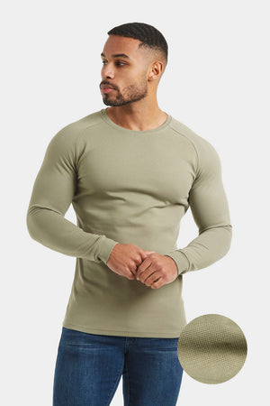 Micro-waffle T-Shirt in Sage - TAILORED ATHLETE - ROW