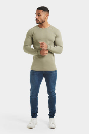 Micro-waffle T-Shirt in Sage - TAILORED ATHLETE - ROW