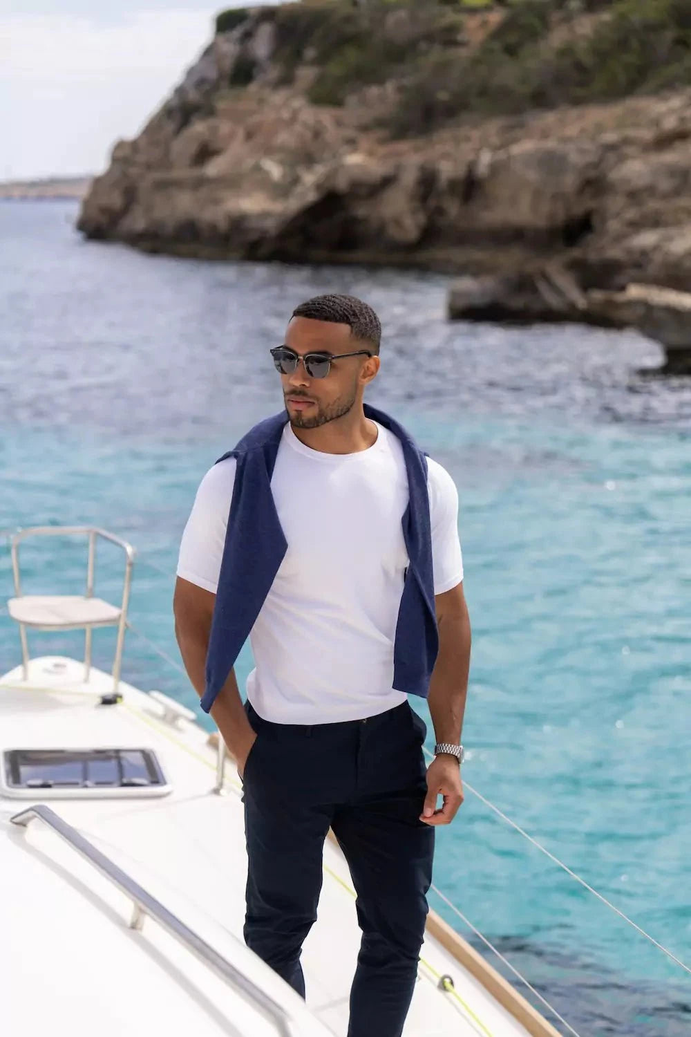 Muscle Fit T-Shirt in White - TAILORED ATHLETE - ROW