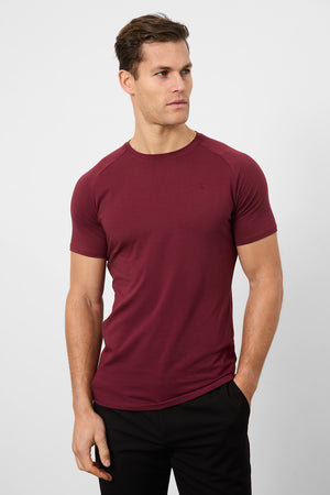 Premium Muscle Fit T-Shirt in Burgundy - TAILORED ATHLETE - ROW