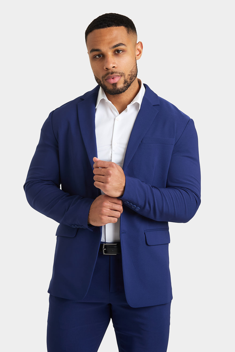 True Muscle Fit Tech Suit Jacket in Ink Blue - TAILORED ATHLETE - ROW