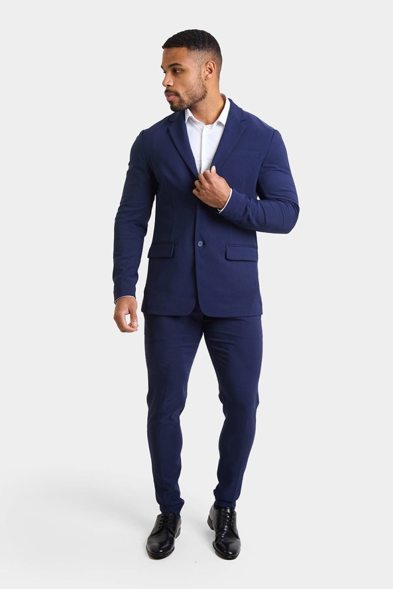True Muscle Fit Tech Suit Jacket in Navy