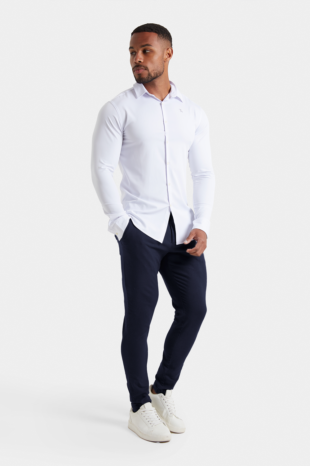 Linen-blend Trousers in Navy - TAILORED ATHLETE - ROW
