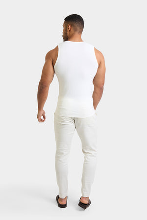 Needle Out Ribbed Vest in Chalk - TAILORED ATHLETE - ROW