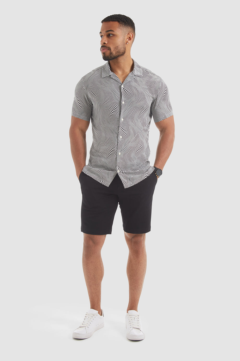 Op Art Print Shirt - TAILORED ATHLETE - ROW