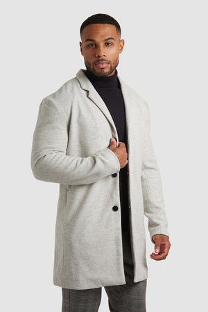 Overcoat in Pale Grey - TAILORED ATHLETE - ROW