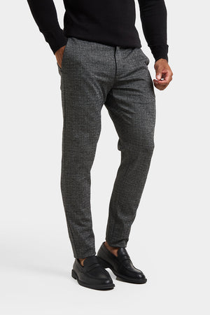 Check Trousers in Black/Grey - TAILORED ATHLETE - ROW