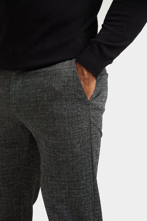 Check Trousers in Black/Grey - TAILORED ATHLETE - ROW