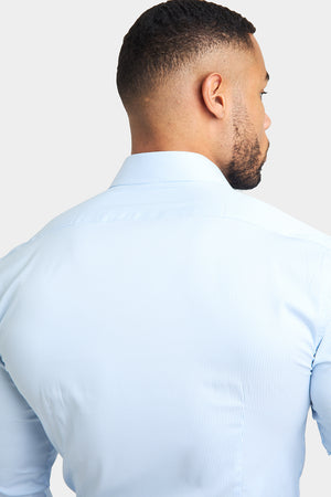 Performance Business Shirt in Blue Mid Stripe - TAILORED ATHLETE - ROW