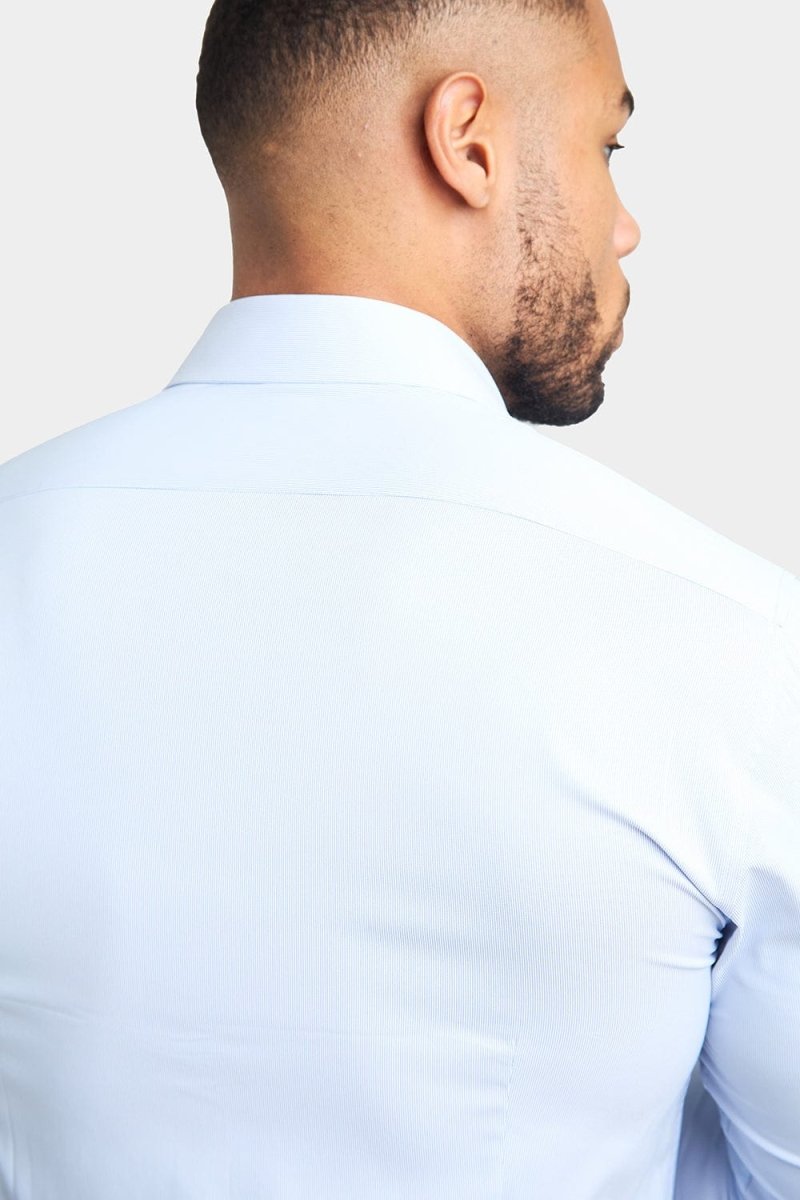 Performance Business Shirt in Blue Fine Stripe - TAILORED ATHLETE - ROW
