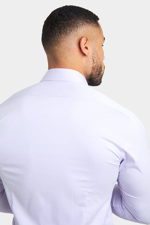 Performance Business Shirt in Lilac Fine Stripe - TAILORED ATHLETE - ROW