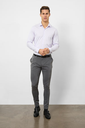 Performance Business Shirt in Lilac/White Bengal Stripe - TAILORED ATHLETE - ROW