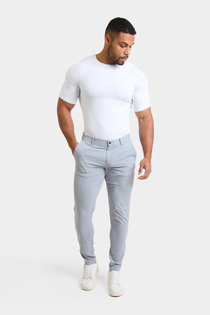 Performance Chino Trouser in Grey - TAILORED ATHLETE - ROW