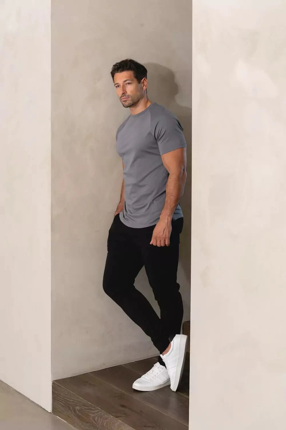 Mercerised Cotton T-Shirt in Graphite