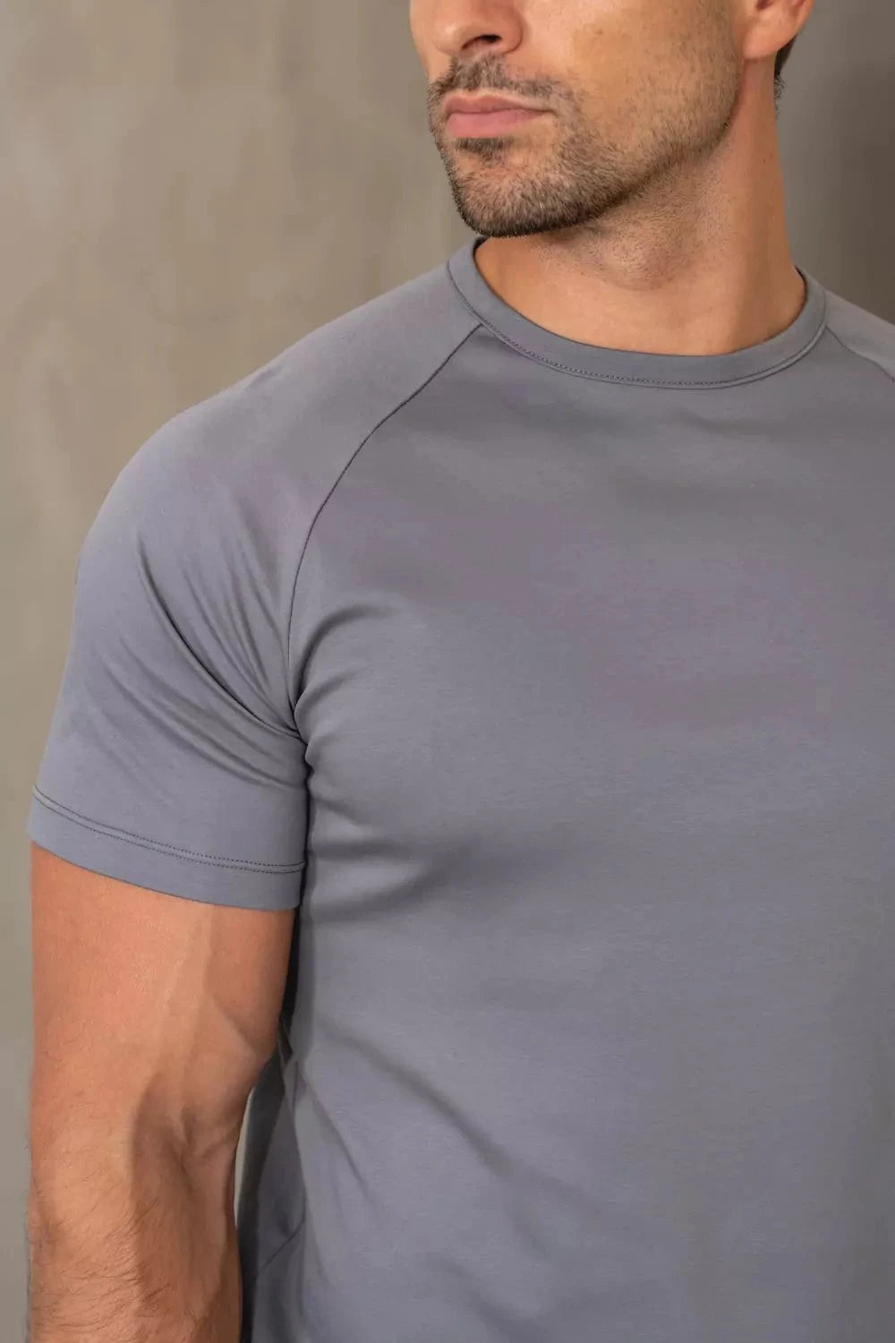 Mercerised Cotton T-Shirt in Graphite