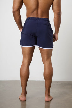 Piped Swim Short in Navy - TAILORED ATHLETE - ROW