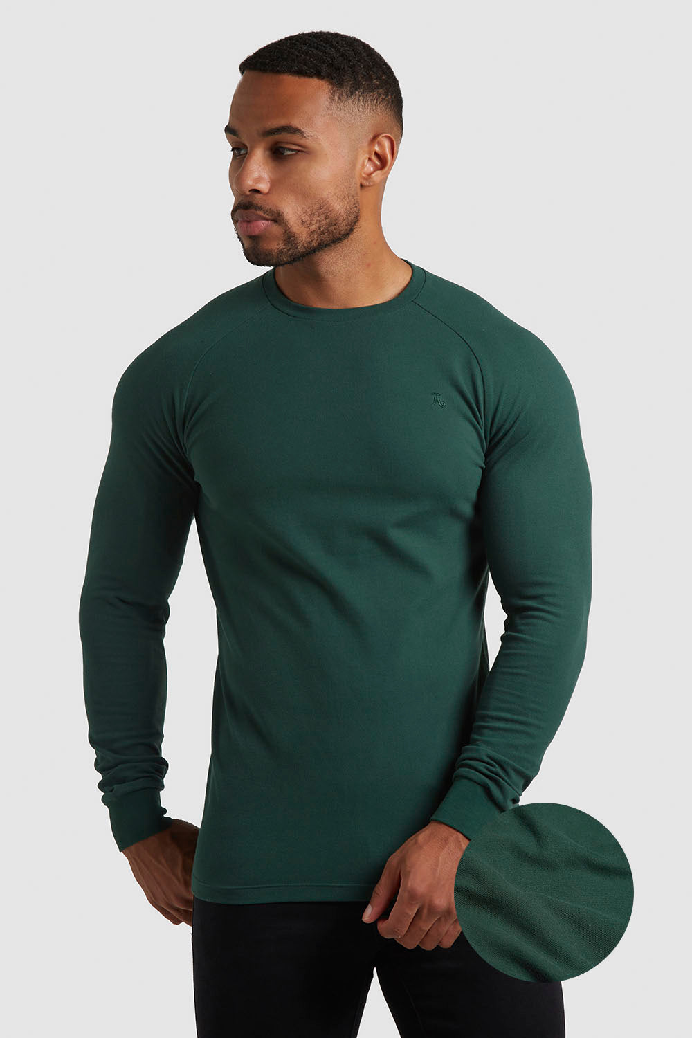 Pique T-Shirt (LS) in Racing Green - TAILORED ATHLETE - ROW