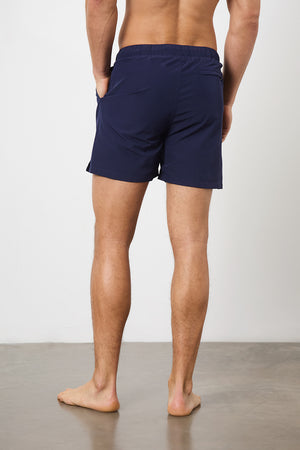 Plain Swim Short in Navy - Longer Length - TAILORED ATHLETE - ROW