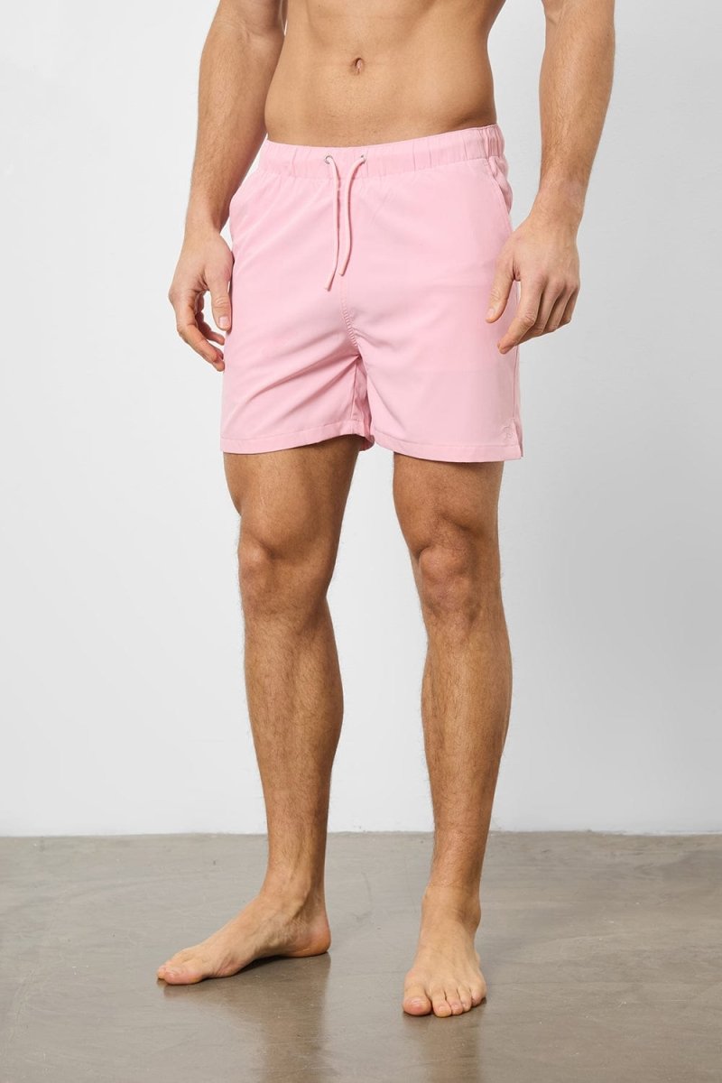Plain Swim Short in Pale Pink - Longer Length - TAILORED ATHLETE - ROW