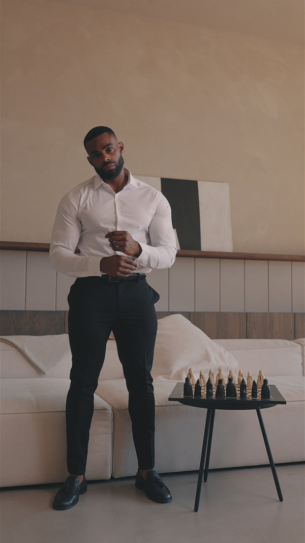 Muscle Fit Dress Shirt in Grey