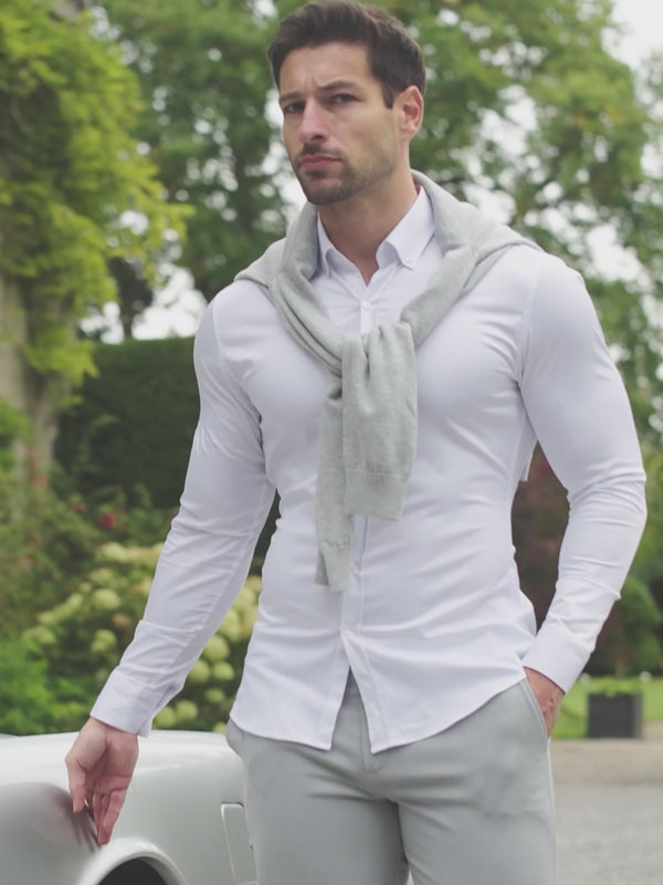 Muscle Fit Signature Shirt 2.0 in White