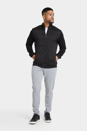 Quilted Hybrid Jacket in Black - TAILORED ATHLETE - ROW