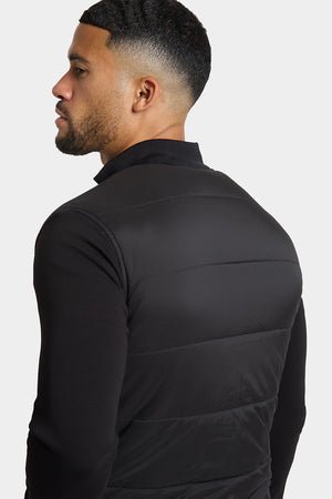 Quilted Hybrid Jacket in Black - TAILORED ATHLETE - ROW