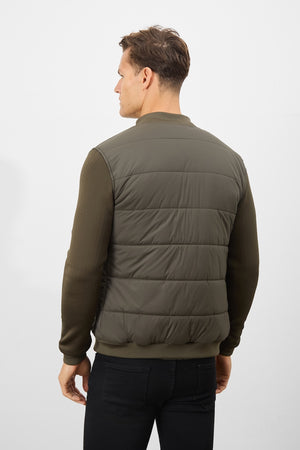 Quilted Hybrid Jacket in Khaki - TAILORED ATHLETE - ROW