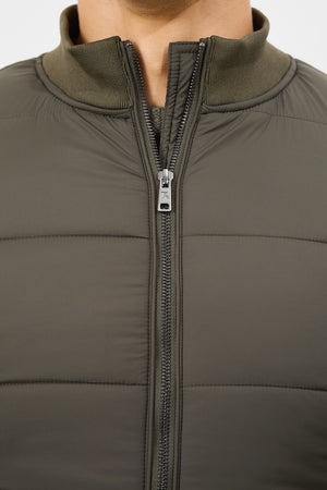 Quilted Hybrid Jacket in Khaki - TAILORED ATHLETE - ROW