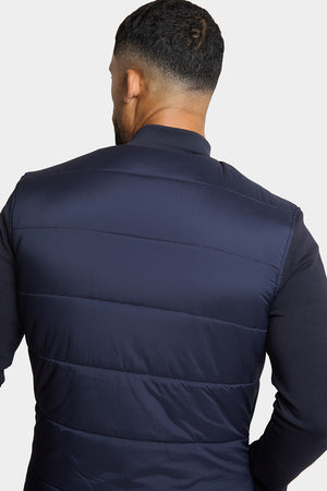 Quilted Hybrid Jacket in Navy - TAILORED ATHLETE - ROW