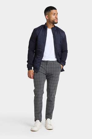 Quilted Hybrid Jacket in Navy - TAILORED ATHLETE - ROW