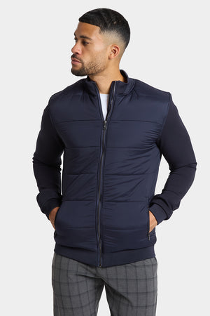 Quilted Hybrid Jacket in Navy - TAILORED ATHLETE - ROW