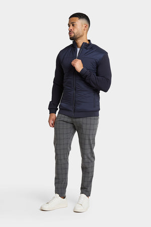 Quilted Hybrid Jacket in Navy - TAILORED ATHLETE - ROW