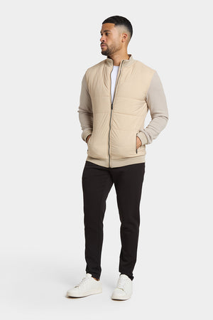 Quilted Hybrid Jacket in Stone - TAILORED ATHLETE - ROW