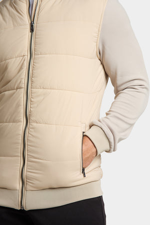 Quilted Hybrid Jacket in Stone - TAILORED ATHLETE - ROW