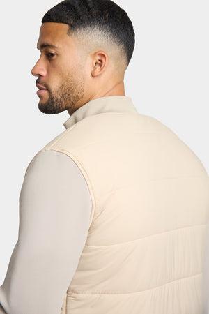 Quilted Hybrid Jacket in Stone - TAILORED ATHLETE - ROW