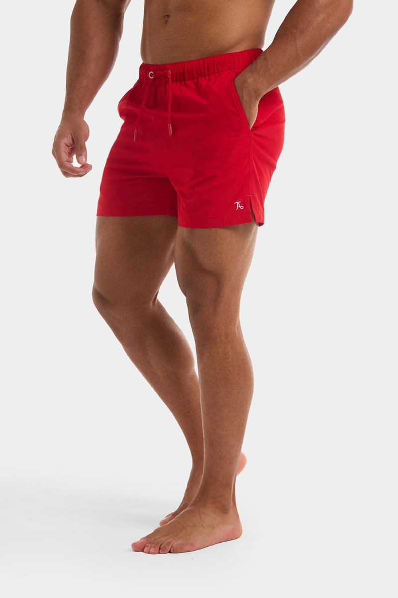 Plain Swim Shorts in Red - TAILORED ATHLETE - ROW