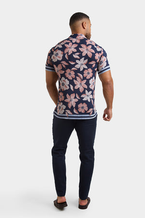 Printed Shirt in Terracotta Retro Floral - TAILORED ATHLETE - ROW