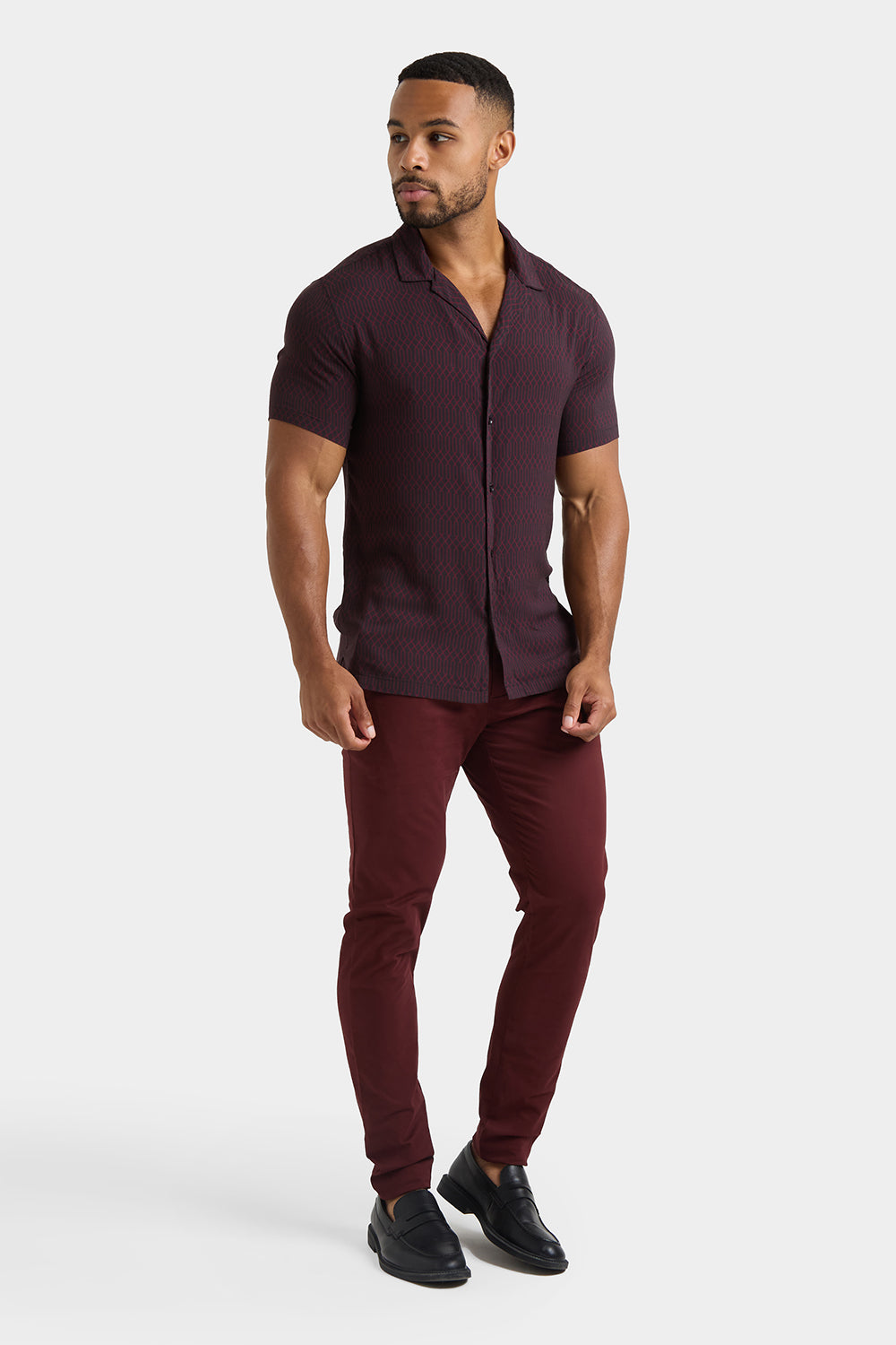 Printed Shirt in Black Retro - TAILORED ATHLETE - ROW