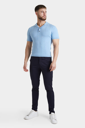 Muscle Fit Chino Trouser in Navy - TAILORED ATHLETE - ROW