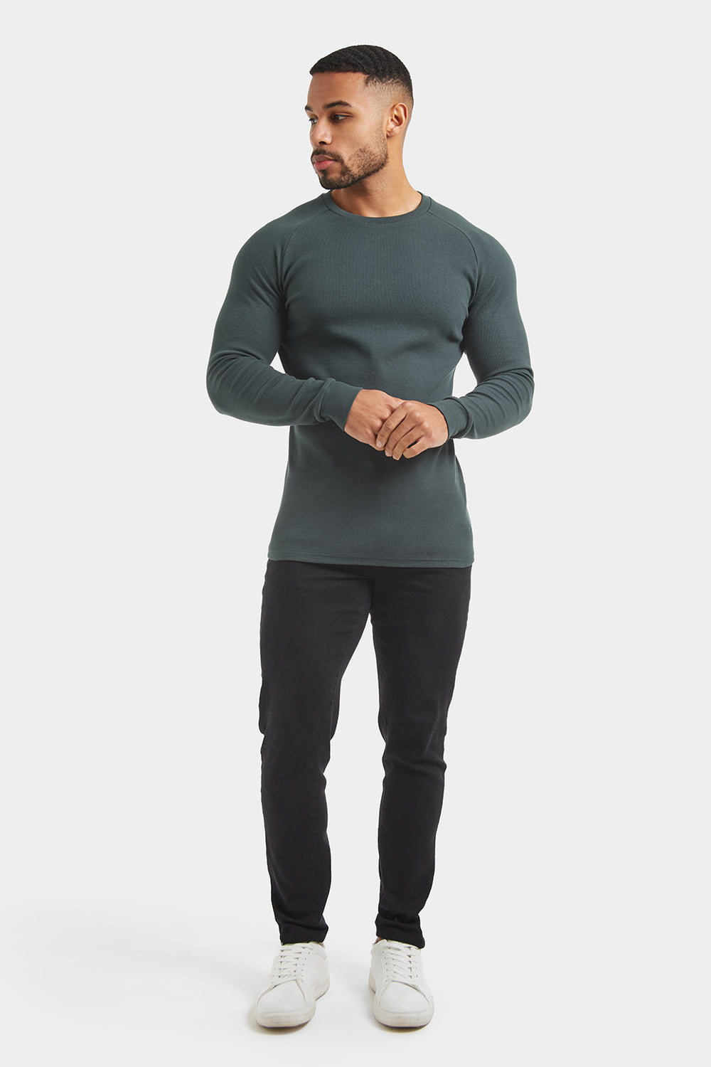 Rib T-Shirt in Dark Forest