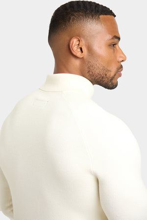 Supersoft Roll Neck in Chalk - TAILORED ATHLETE - ROW