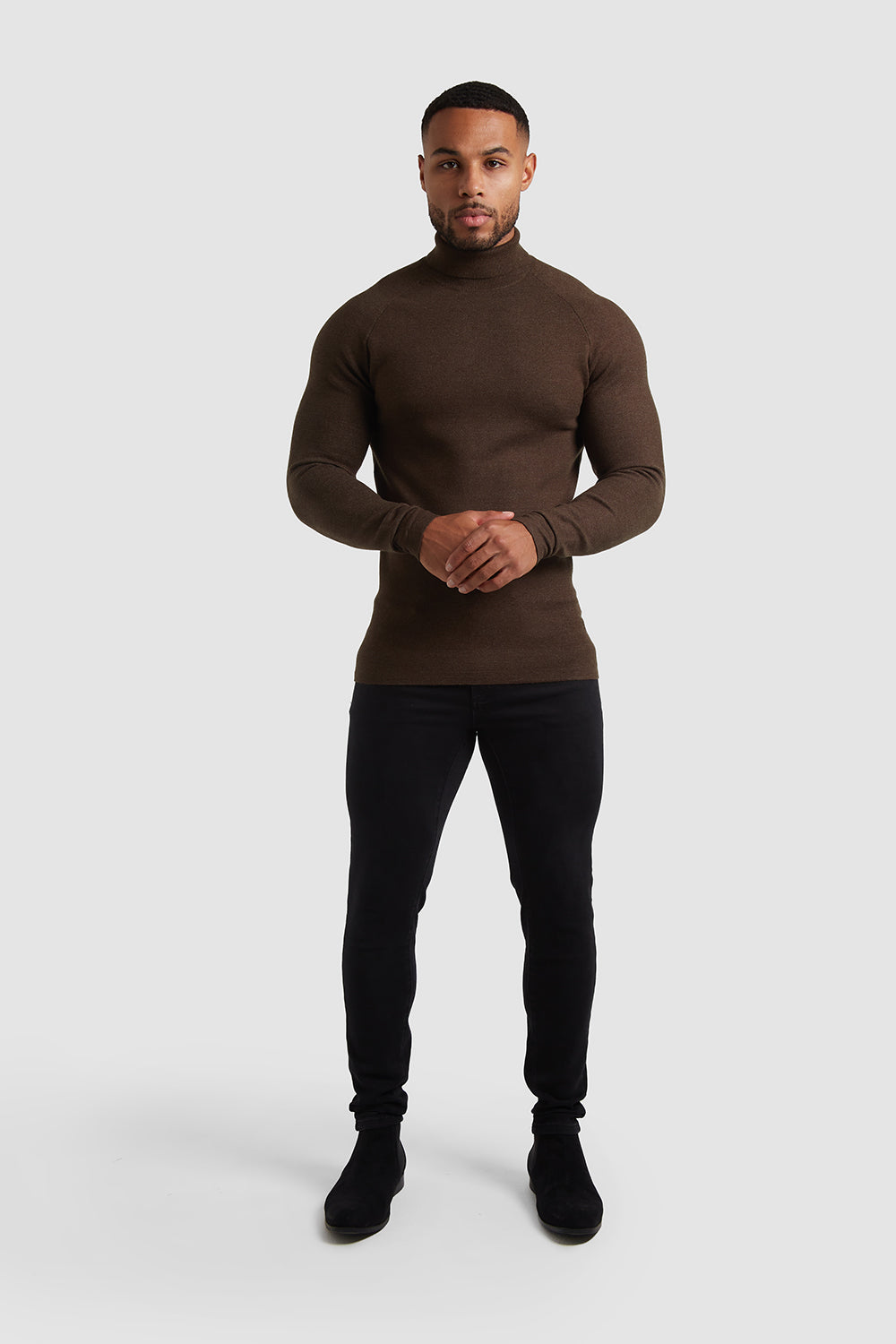Super Soft Roll Neck in Khaki - TAILORED ATHLETE - ROW