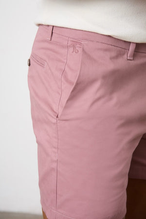 Muscle Fit Chino Shorts - Shorter Length in Dusky Pink - TAILORED ATHLETE - ROW